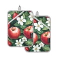 thumbnail image 7 of Yayeee Pot Holders Kitchen Heat Resistant with Pocket 7"x9.8" Cotton Oven Cooking Hot Pads, Red Apple Pattern, 7 of 7