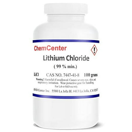 Lithium Chloride, High Purity Powder/Crystals, 100 Grams