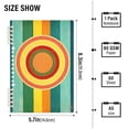 thumbnail image 2 of FORMRS 1-Subject Spiral Notebook 8" x 5" College Ruled 60 Refillable Sheet A5 Hard Cover, Colorful Stripes, 2 of 7