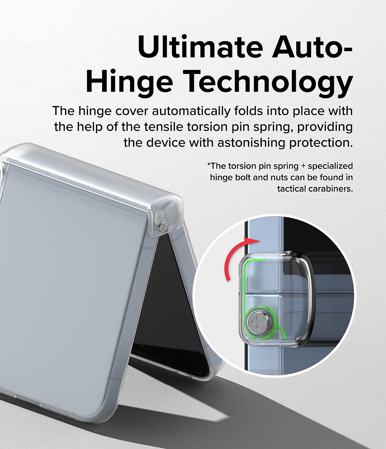 Ringke Galaxy Z Flip 6 / 7 FE [Slim Hinge] Hinge Protection Thin Anti- Yellowing Phone Case - Matte Clear