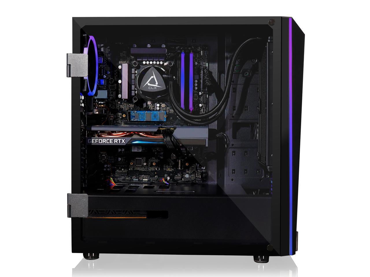 CLX SET Gaming Desktop - Liquid Cooled Intel Core i7 10700KF 3.8GHz 8-Core Processor, 32GB DDR4 Memory, GeForce RTX 3060 12GB GDDR6 Graphics, 500GB SSD, 4TB HDD, WiFi, Windows 11 Home 64-bit