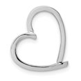 thumbnail image 5 of 14K White Gold Plated Chain Necklace Slide Heart Pendant, 5 of 7