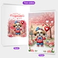 thumbnail image 2 of Happy Valentine’s Day Adorable Havanese Puppy Holding Heart Balloon 5x7in Folded Greeting Card Havanese Dog Lover Gifts Idea Single Note Card with Envelope - 00030, 2 of 5