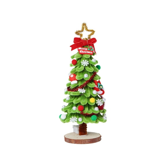Christmas Tree With Light 8.27inch Artificial Christmas Trees Wooden 3D Christmas Tree Craft DIY Wooden Christmas Art and Craft Gift Christmas Tree Assembly for Christmas Tabletop Decor Party
