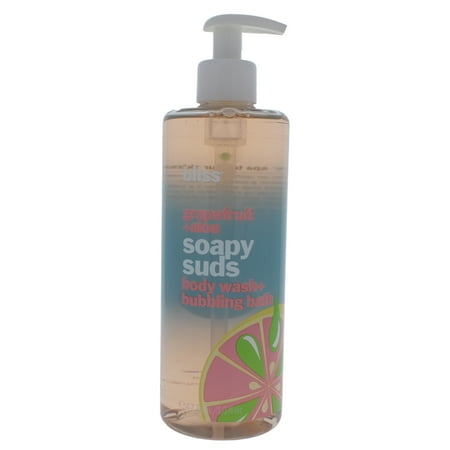 bliss Grapefruit + Aloe Soapy Suds Body Wash + Bubbling Bath 16 Fl Oz.