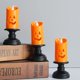 thumbnail image 3 of Vela De Halloween, Luz Led De Calabaza Hueca De Colores, Vela Sin Llama, Lámparas De Candelabro Parpadeantes Que Funcionan Con Batería 12 Uds, seitruly HA037248-00, 3 of 6