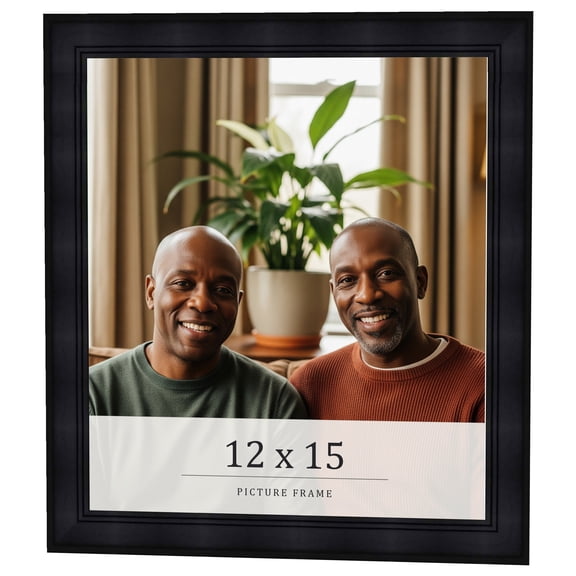 12x15 Frame Black Passaggi Solid Wood Picture Frame Width 1.5 Inches | Interior Depth 0.5 Inches |