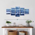 thumbnail image 2 of Elephant Stock Marble Abstract Wall Art - Horizontal Multi Panel Canvas - Living Room Wall Decor - Abstract Multi Panel - Blue And Decor - 29" x 12", 2 of 4