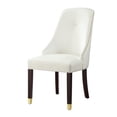 thumbnail image 4 of Posh Living Zoe Faux Leather Dining Chair with Nailhead White/Gold (Set of 2), 4 of 8