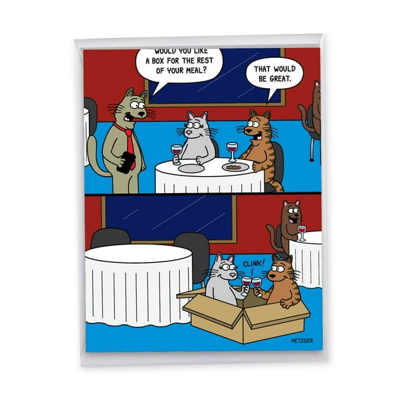 Funny Anniversary Card (8.5 X 11 Inch) - Cat Pack