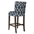 thumbnail image 4 of HomePop Geo Brights Navy Blue Upholstered Barstool 29" bar height, 4 of 13