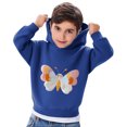 thumbnail image 3 of Toddler Boy Girl Cute Hoodies Solid Color Long Sleeve Hooded Sweatshirt Top Fall Winter Hoodie Clothes Long Sleeve Tunic Tops Blue 5Y, 3 of 5