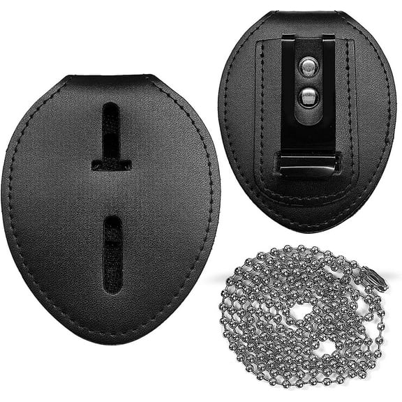 Versatile Police Badge Holder Belt Clip Protective Card Sleeve Id Card Badge Holder