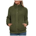 thumbnail image 2 of Puntoco Mujer Otoño e Invierno Color sólido Mangas largas Chaqueta de lana de doble cara Rebeca Abrigo Liquidación Puntoco Puntoco-1659, 2 of 7