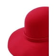 thumbnail image 2 of Dewadbow Women Ladies Floppy Wide Brim Wool Felt Bowler Beach Hat Sun Cap, 2 of 6
