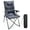 Gray, variant on EVER ADVANCED Folding Recliner Camping Chair with Adjustable High Back, Portable Patio Reclining Chair for Adults, Support 300 lbs, Comfortable for Outdoor, Lawn, Beach, Backyard, Black