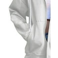 thumbnail image 6 of Dewadbow Women Loose Zip Up Hoodies Long Sleeve Plush Lined Hooded Sweatshirts, 6 of 6