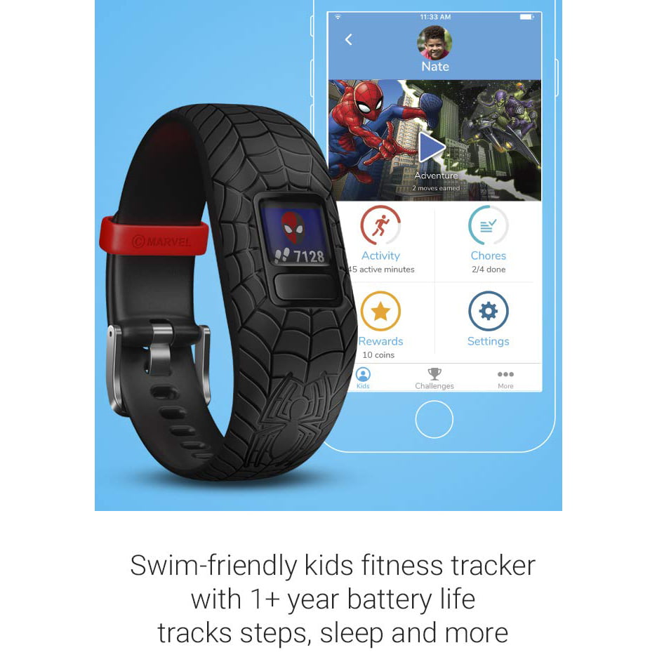 Spider-Man Black 2 Fitness Tracker New Garmin Vivofit jr