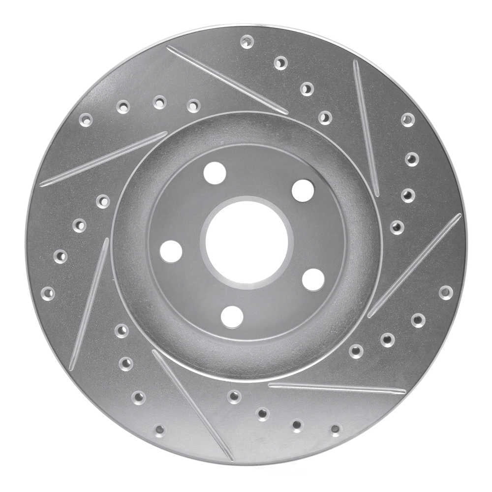 Dynamic Friction Company 631-76042L DFC Brake Rotor - Drilled And Slotted - Silver
