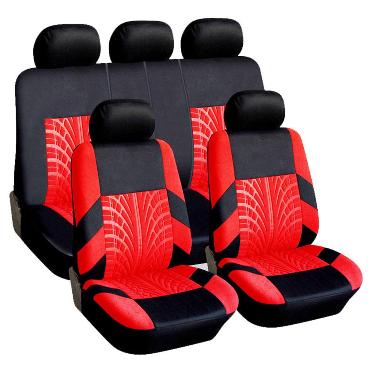 5Seats Cover Highend Fashion Universal Car Seat Covers Front & Rear Head Rests Full Set Auto