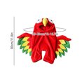 thumbnail image 3 of PET Parrot Costume, a Red Polyester Parrot-Style Costume Sized for the Selected PET Variation, for Dogs, Cats, PET Parties, Photos, and Playful Seasonal Dress-up, Red, Size S, Practical Home Use, 3 of 7