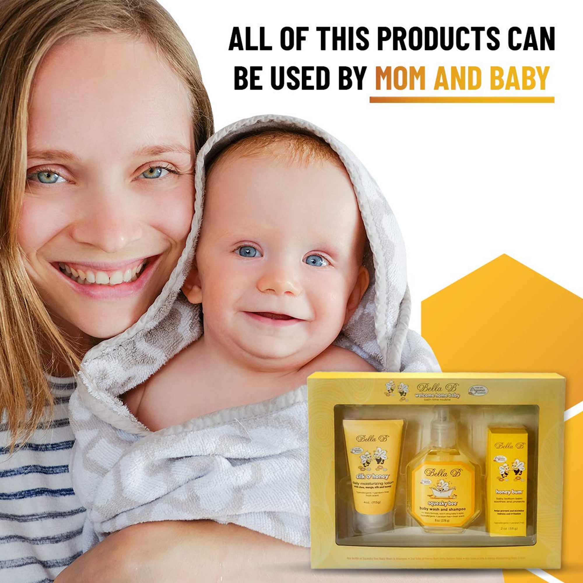 BELLA B Baby Starter Set - Baby Shower Gifts - Gift Baskets Baby Grooming Kit - Baby Gift Basket - Baby Bath Kit - Baby Bath Soap - Baby Wash And Shampoo - Baby Soap Gift Sets