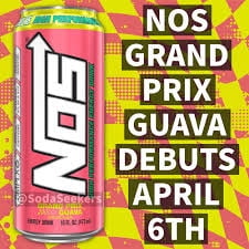 Nos Gran Prix Guava, 16 oz cans, 24 Pack