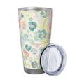 thumbnail image 2 of Lsque Watercolor Wildflowers Pattern 20oz Car Cup with Lid and Straw, Insulated Coffee Cup with Straw Topper, Spill Proof Travel Coffee Mug, Stainless Steel Tumble-Without Straw, 2 of 8