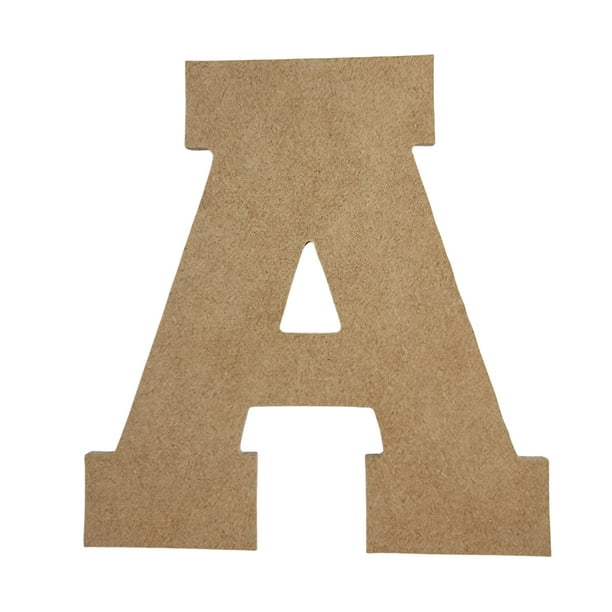 Wooden Letter Unfinished, Collegiate Font, Craft Cutout