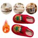 thumbnail image 4 of Suaves para Parejas Pantuflas Felpa Alce Navideño Antideslizantes Interior, 4 of 9