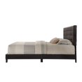 thumbnail image 4 of Allora Transitional Faux Leather Upholstered Queen Panel Bed in Espresso, 4 of 4