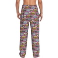 thumbnail image 7 of Salouo Retro Cassette Print Pajama Pants for Men, Lounge Pants Elastic Waistband Casual Men's sleepwear Loungewear Sleep Pajama Pant -Small, 7 of 7