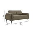 thumbnail image 5 of Benjara Fiza 64 Inch Loveseat, Taupe Polyester, Track Arms, Pocket Coil Seats-Color:TaupeMaterial, 5 of 5