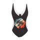 thumbnail image 2 of Gibobby Trajes de Natación para Mujer Trajes de baño Printi para mujer Trajes de baño Monokini Trajes de baño con cuello en V Trajes de baño(Naranja,G), 2 of 4