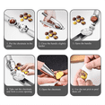 thumbnail image 3 of 2 piezas de pinzas para nueces, cascanueces de acero inoxidable, alicates para abrir nueces con protector para el pulgar, peladores, ganzúas, alicates plateados para nueces, 3 of 7