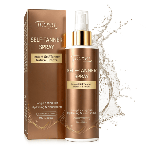 Jtopyrt Self Tanner Spray Mess and Streak Free with Natural Ingredients for Long Lasting Tan at Home for All Skin Type