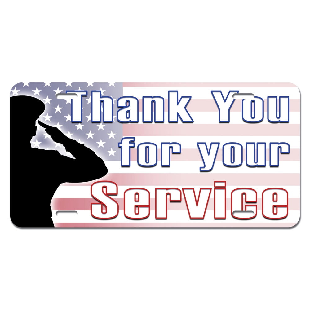 Thank You For Your Service Usa Military Troops United States Marine Corps Navy Air Force Army Novelty License Plate Walmart Com