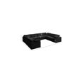thumbnail image 3 of Meridian Furniture Plush Standard Black Velvet Modular Sectional, 3 of 9