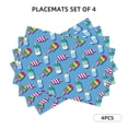thumbnail image 2 of Placemats Set Of 4 / 6, Popsicle Pattern A Placemats For Dining Table Indoor/Outdoors Heat Resistant Washable Placemats 18" X 12", 2 of 8
