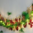 thumbnail image 6 of OEFNTAC Decorations Christmas Vines Light String Pinecone Bells Red Fruit Strip Rattan LED Plug-In Festive Home Decoration for Wall Staircase Mantel Ambience 9.84ft Outdoor Christmas Decorations, 6 of 6