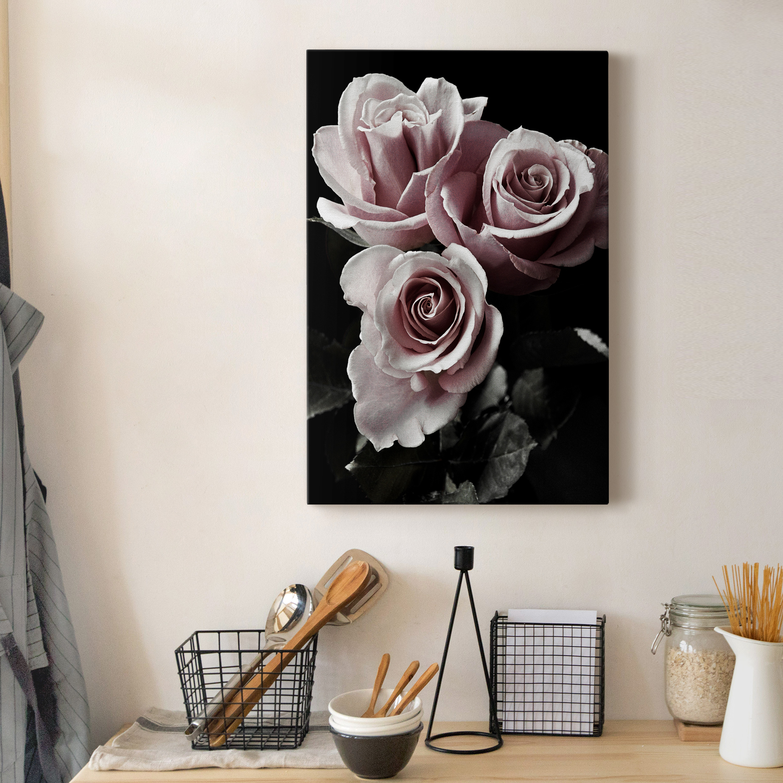 Rose Noir I Premium Gallery Wrapped Canvas - Ready to Hang - 40 x 60