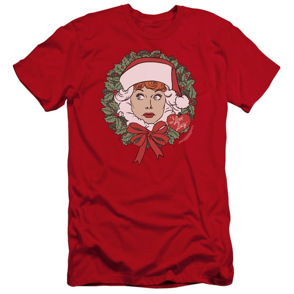 I Love Lucy - Wreath - Premium Slim Fit Short Sleeve Shirt - X-Large