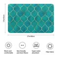 thumbnail image 3 of Teal and Gold Geometric Lattice Pattern Bathroom Rugs Mat,Non Slip Microfiber Bathroom Rug,Rubber Backing,Soft Bathroom Mats for Bathroom Floor,Tub and Shower,17x27in(43x68cm), 3 of 5