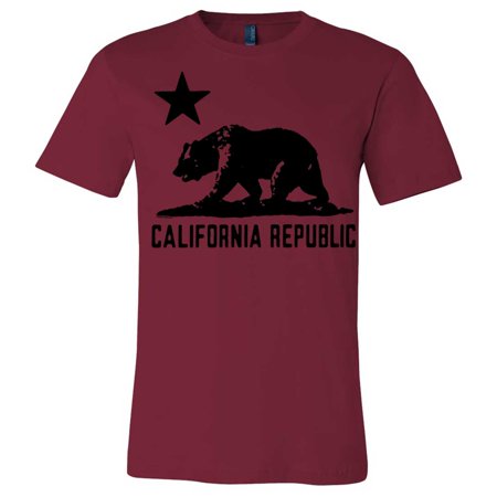 california flag oversize black silhouette asst colors mens fitted t