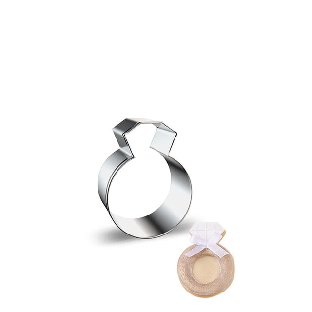 Naiovety Molde para galletas, accesorio para hornear con temática de boda de amor, herramientas para forma a galletas, herramienta de decoración de Herramientas y accesorios para hornear Anillo Naiovety HA062601-09B