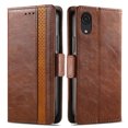 thumbnail image 3 of Case for Samsung Galaxy A03 CORE Cover Leather Wallet Folio Case Book Design Flip Magnetic Closure - Brown, 3 of 5