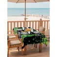 thumbnail image 2 of 54x80 Inch Outdoor Tablecloth with Umbrella Hole Zipper Rectangle St. Patrick's Day Rectangular Tablecloths Outside Waterproof Spring Lucky Shamrocks Green Gnomes Black Patio Table Cover for Picnic, 2 of 8