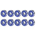 thumbnail image 1 of Ball 608rs ABEC-9 Cojinete Scooter Cojinetes en miniatura de ranura profunda Azul 10pcs, 1 of 9