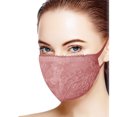 thumbnail image 2 of Minjewel Lace Face Mask for Adults Decorative - Breathable, Soft, Fashionable, Lightweight, Comfortable, Perfect for Daily Use, Party, Wedding,F, 2 of 3