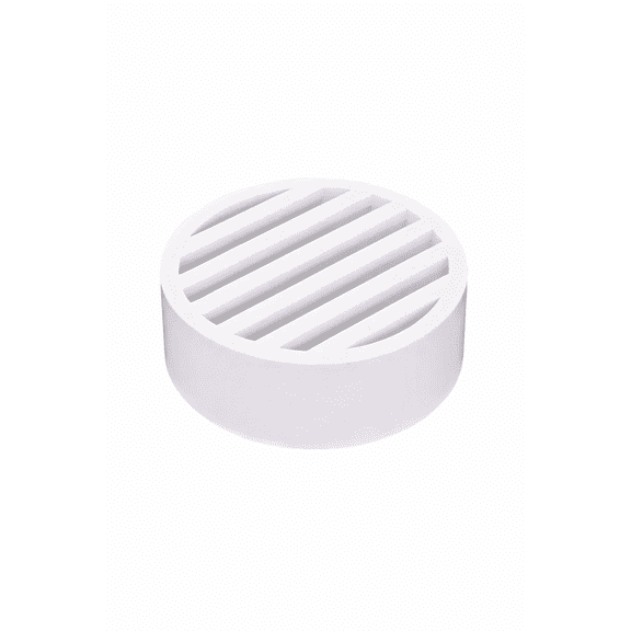 Monarca Supplies 3 in PVC Drain Grate Cover, White Round Outdoor Floor Drain (1 Pack)